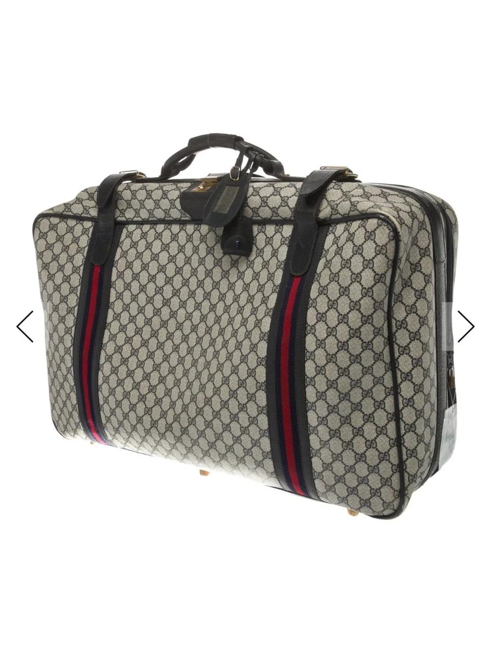 Gucci Canvas Carry-On with Red and Blue Web Stripes